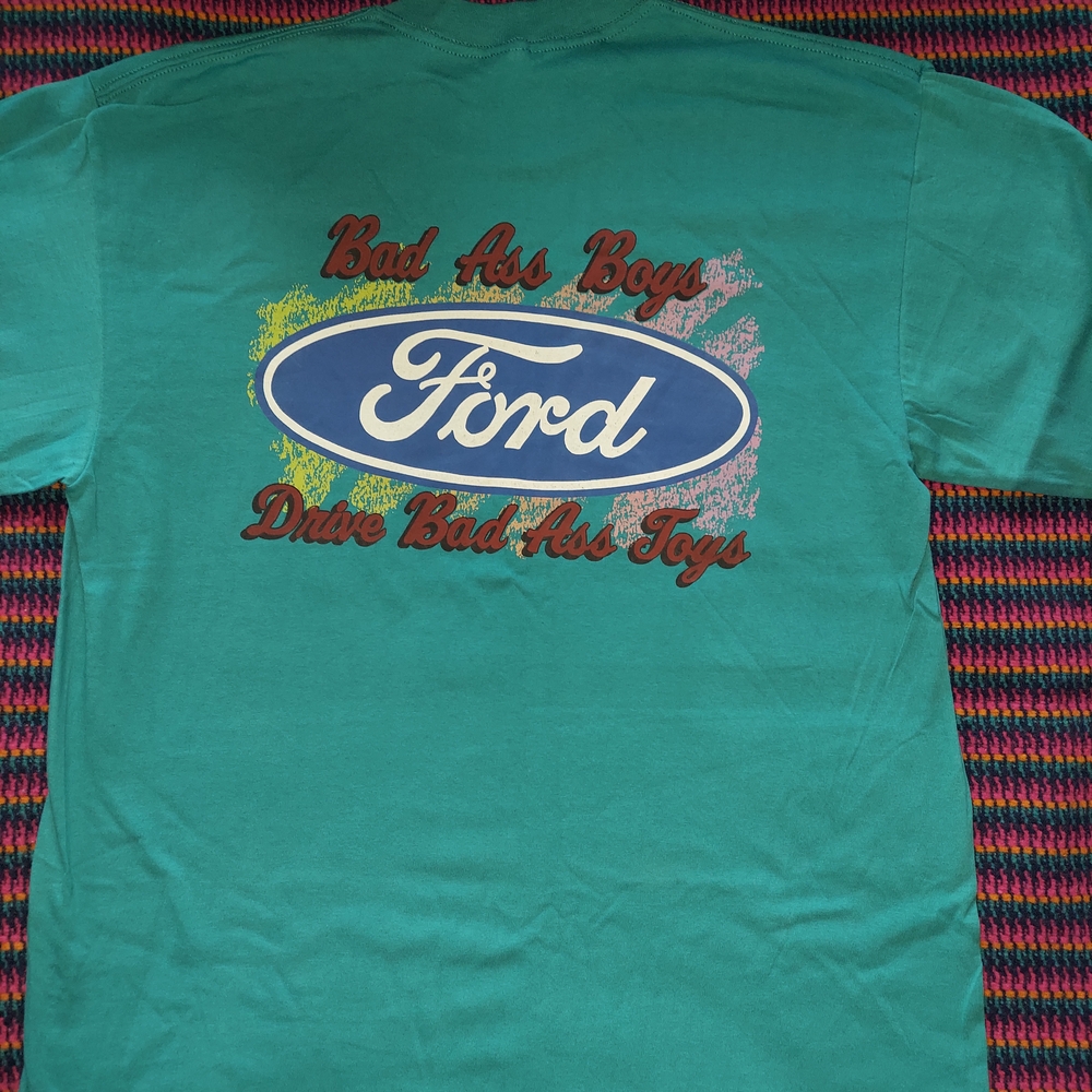 Vintage Ford Men's "BAD A$$ BOYS DRIVE BAD A$$ TOYS" Short Sleeve Shirt